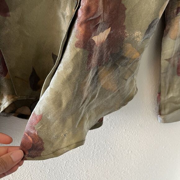 Vintage Jonathan Martin Top Womens XS/S Satiny Button Up Fairy Romantic 90's Y2K - Picture 14 of 16